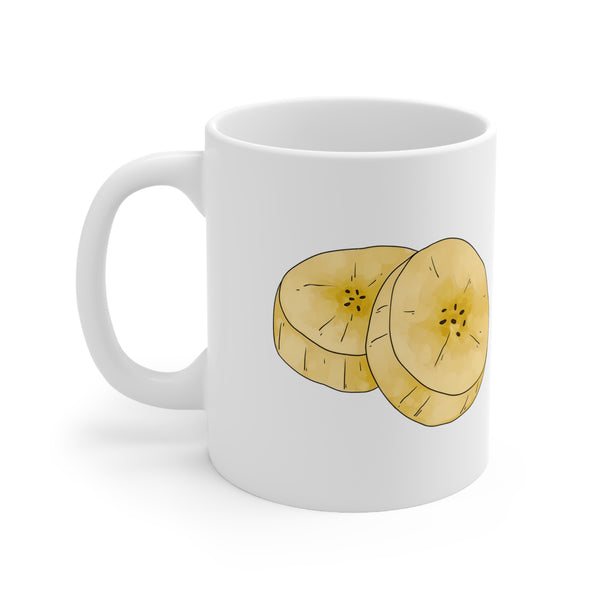 Sliced Banana Ceramic Mug Vivid Colors 11oz